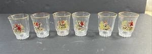Set of 6 Fox Hunt Shot Glasses France - Picture 1 of 5