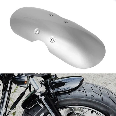 ABS Front Short Fender Mudguard Silver Fits For Scrambler Triumph Thruxton 900 - Imagem 1 de 4
