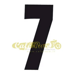 Numero 7 Nero tabella portanumero carena cafe racer tracker scrambler - Picture 1 of 1