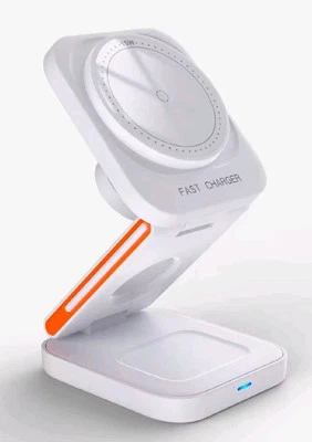 Estación de carga inalámbrica 3 en 1 para iPhone y reloj y Airpods todas las series Foto 1 de 4