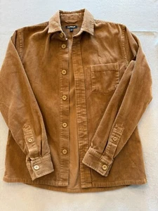Express Corduroy Spring Jacket Mens Small Brown Button Up Collared Casual - Picture 1 of 5