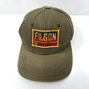 Filson Canvas Logger Cap Ottergreen OS 20020935 Adjustable Leather Strap *Flaw - Picture 1 of 11