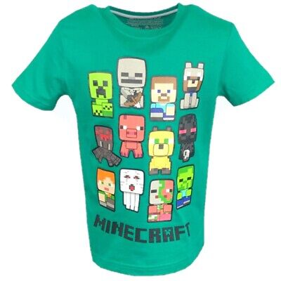 Boys Kids Children Minecraft T Shirt Top T-shirt Age 4 5 6 7 8 9 10 11 12 13 Yrs • 6.03€