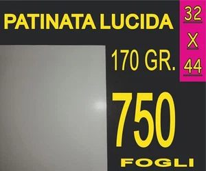 750 FOGLI 170G A3+ CARTA PATINATA LUCIDA STAMPANTI LASER POSTER A3 PLUS 32X44 cm - Picture 1 of 1