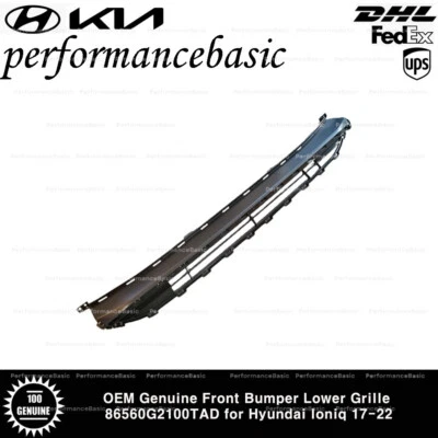 Parachoques delantero genuino OEM 86560G2100TAD para Hyundai Ioniq 17-22 Foto 1 de 2