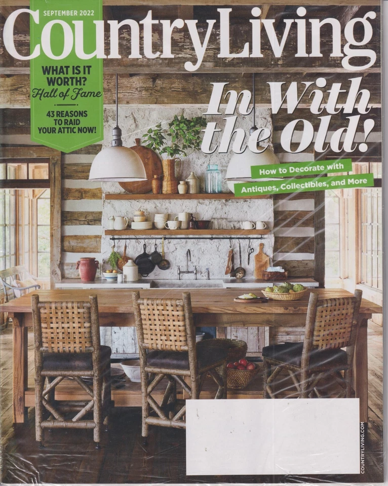 Country Living September 2022 In With the Old! How to Decorate with Antiques, Co - Изображение 1 из 1