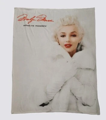 Marilyn Monroe "Abrigo Blanco" 50x60 Suave Felpa Poliéster Vellón Manta Foto 1 de 2