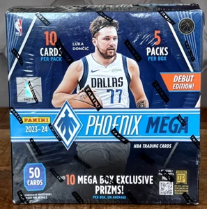 2023-2024 PANINI PHOENIX NBA Basketball MEGA BOX (Debut Edition) 50 Cards SEALED - Picture 1 of 16