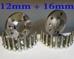 KIT 4 DISTANZIALI RUOTA 12+16mm MERCEDES CLASSE E (W211-W212-W213) + BULLONI - Imagen 1 de 1
