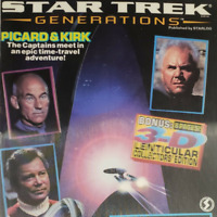 Star Trek Lenticular Magazine 1994 Generations 3D Captain Picard Kirk Movie V25