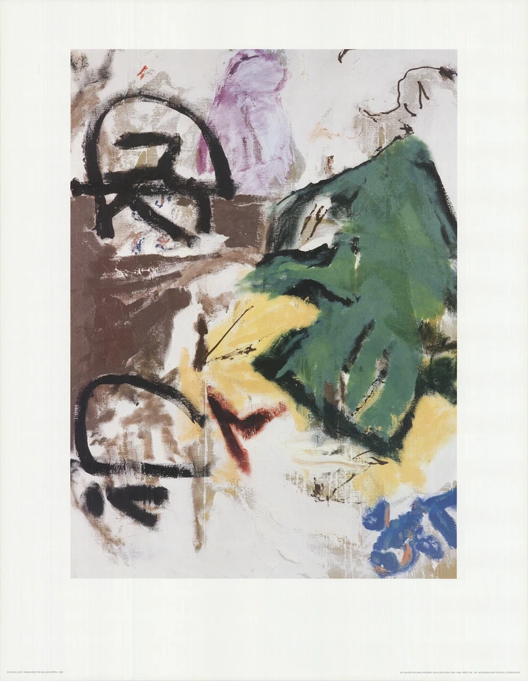 DON VAN VLIET Parapliers the Willow Dipped 35.5" x 27.5" Poster Expressionism Mu - Image 1 of 1