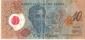 Billetes Brasil 10 reales 2000 - C331 / P-248a - Serie A0412080704D - Imagen 1 de 2