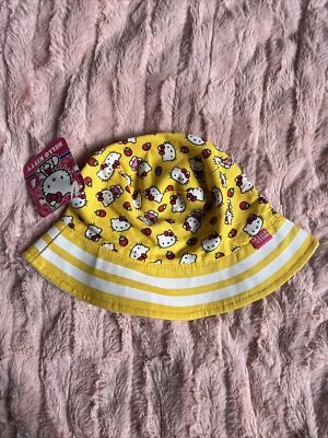 Sanrio Hello Kitty Kids Bucket Hat Yello- Brand New - Image 1 of 4