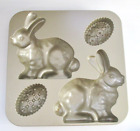 Nordic Ware 3d Bunny Rabbit Easter Egg Mold Pan Platinum Collection 14x14 Heavy