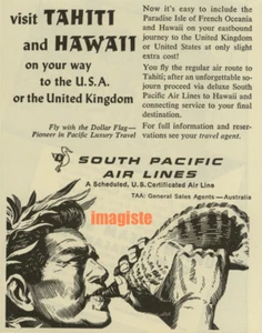 Vintage Australian Ad (1961) (SMALL): South Pacific Air Lines - Picture 1 of 1