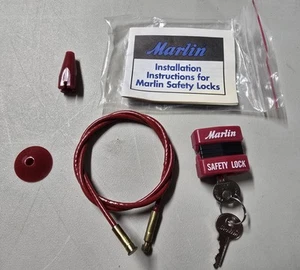 Marlin Red GUN SAFETY LOCK /w Keys- CABLE - Picture 1 of 1