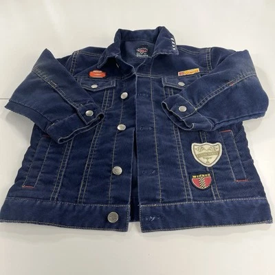 Disney Pixar Cars Niños Pana Chaqueta Azul Botón Frontal Bordado Talla XXS USADA EN EXCELENTE ESTADO Foto 1 de 4