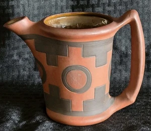 Antike Clifton Kunstkeramik um 1906 indische Ware Krug 274 Südwesten geometrisch - Bild 1 von 10