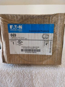 CROUSE-HINDS 669 4" EMT COMP COUPLING (QTY 2) - Picture 1 of 3
