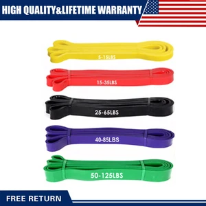For Gym Exercise Pull up Fitness Workout Heavy Duty Resistance Bands Set 5 Loop - Picture 1 of 18