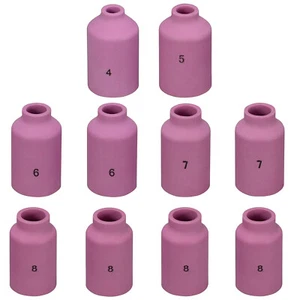 TIG Gas Lens Ceramic Cup Kit 54N14 54N15 54N16 54N17 54N18 for WP 17 18 26 10pk - Picture 1 of 7