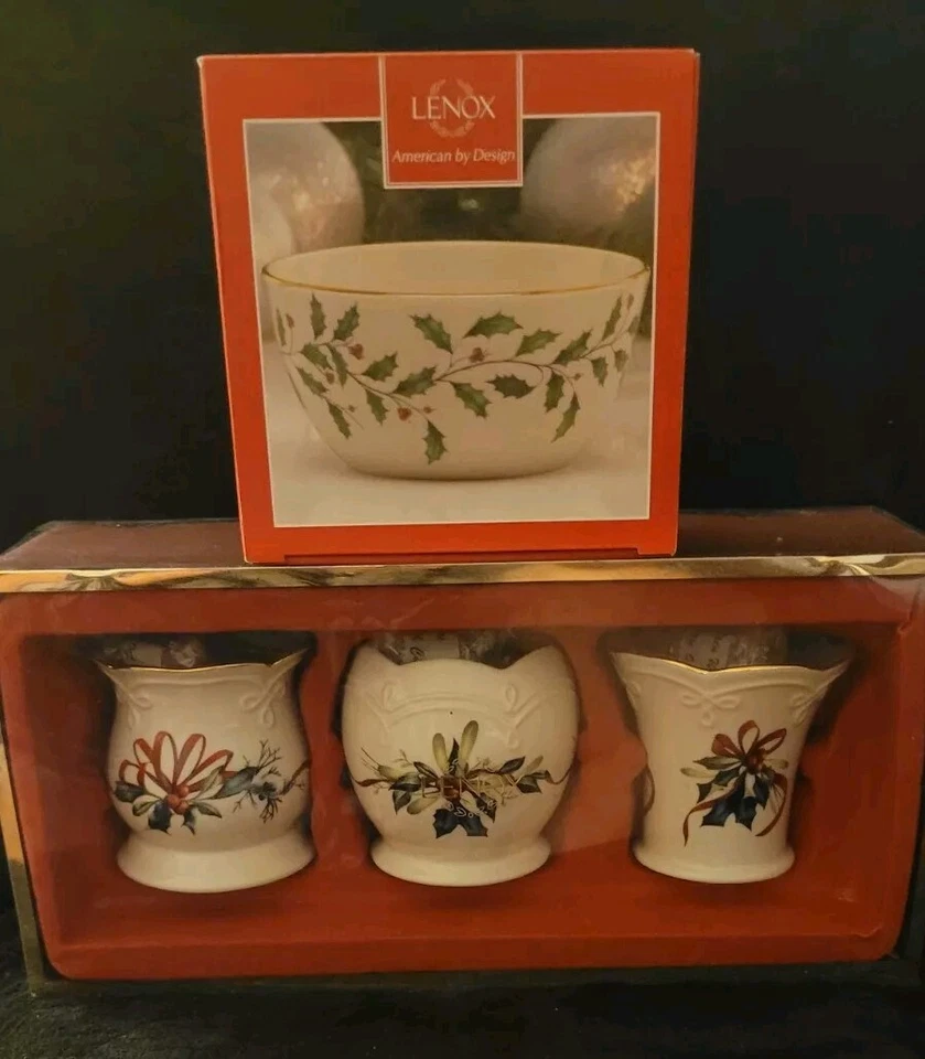 Lenox Winter Greetings Votive Candle Holders Set of 3
