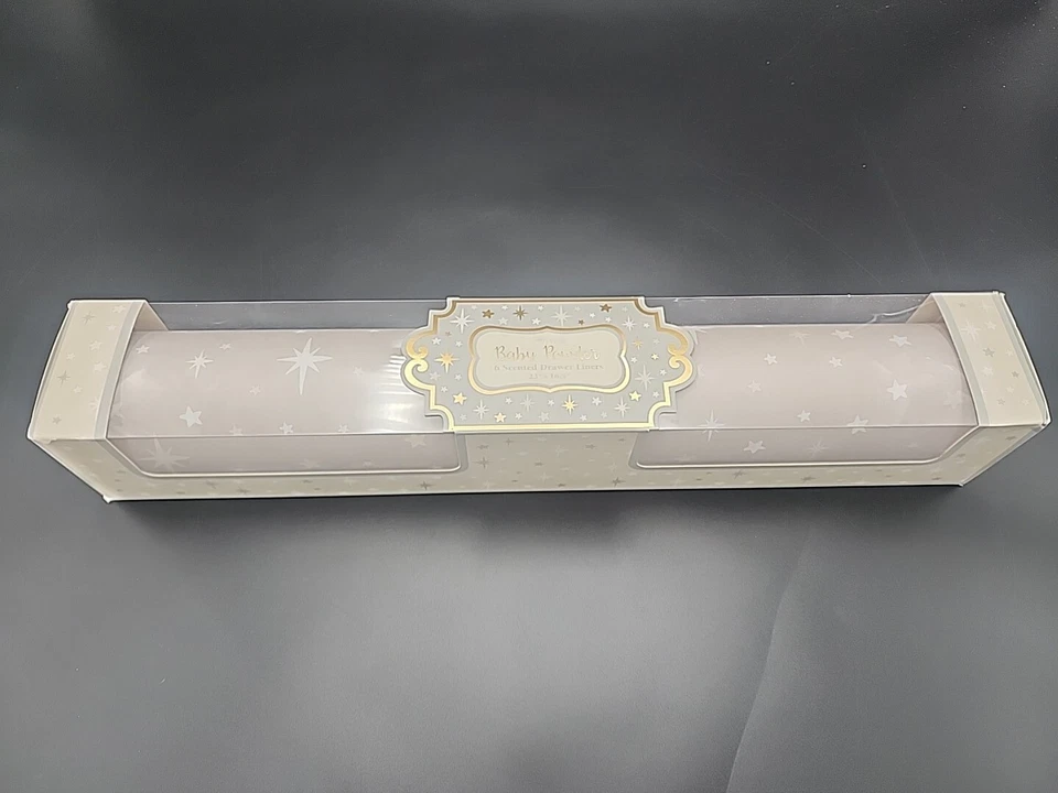 Lady Jayne Dove Gray With Stars Baby Powder Scented Drawer Liners 6 Sheets