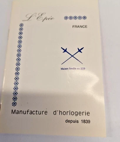 L'epee Carraige clock instruction Cover