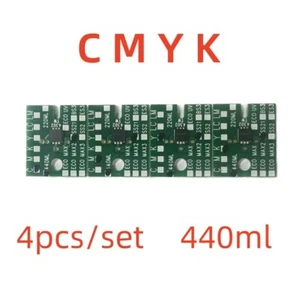4Pcs New One-time Chip for Mimaki JV33 SS21 Cartridge 440ml - C,M,Y,K - Picture 1 of 9