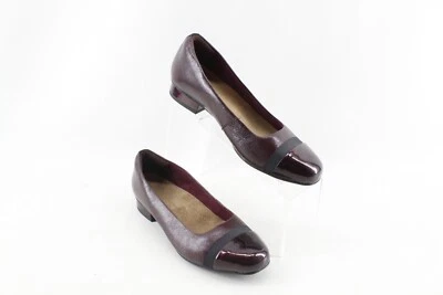 Zapatos de salón Clarks artesanales para mujer Juliet Monte borgoña con puntera talla 7,5 de ancho Foto 1 de 4
