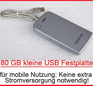 80GB Ultra Light Small Mobile External IDE USB Hard Disk 6.35cm 2.5" Power USB - Picture 1 of 1
