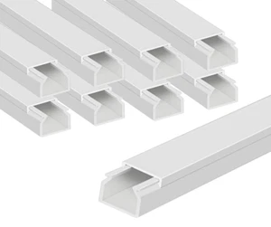 Canal de cable 16m atornillable 15 x 10 mm Canal de instalación PVC blanco 8 piezas - Imagen 1 de 7