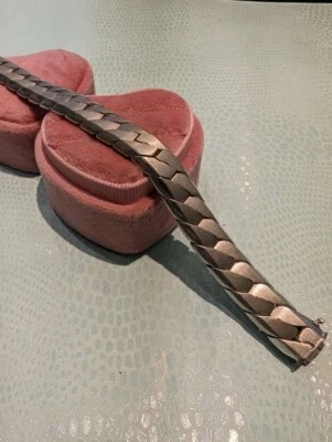 Damenarmband 835 Silber mit blauen Saphiren Vintage 19 cm Luxus - Bild 1 von 4