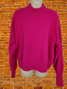 & OTHER STORIES PINK JUMPER MEDIUM WOOL WOMENS HIGH NECK KNIT PULLOVER SWEATER - Picture 1 of 5