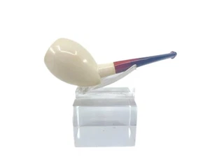 S.Yanik Meerschaum Pipe, Hand Carved Smooth Egg Shaped Pocked Pipe - Picture 1 of 8