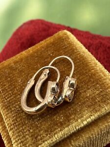 #ORECCHINI OLD original earrings antique ROSE DIAMANT  GOLD ORO 6- 7KT inizi 900