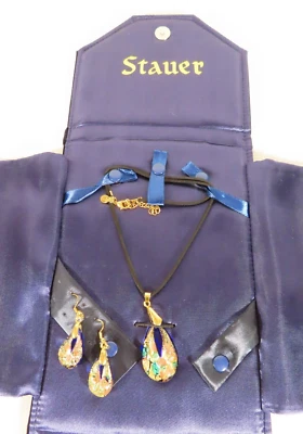 Stauer Jewelry Murano Glass Beads Necklace + Earrings Set Made In Italy - Image 1 of 4
