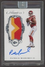 2017 Panini Flawless Patrick Mahomes II RPA RC 3-Color Patch AUTO 1/1 White Box