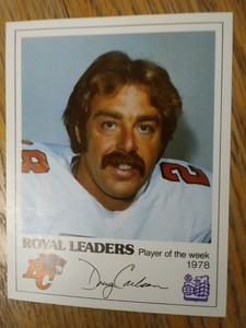 1978 ROYAL BANK PHOTO Doug Carlson BC LIONS  Reduced 50%