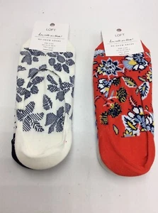 $19 Loft   no show socks   floral   4 pairs  of socks  #24 - Picture 1 of 6