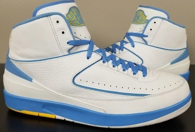 Jordan II RETRO 2 MELO BLANCO UNC AZUL UNIVERSITARIO 2018 RARO 385475-122 (TALLA 16) Foto 1 de 4