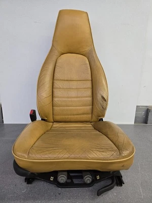 ASIENTO CUBO CONDUCTOR CUERO BEIGE USADO ORIGINAL RECARO PORSCHE 911 944 928 #44 Foto 1 de 4