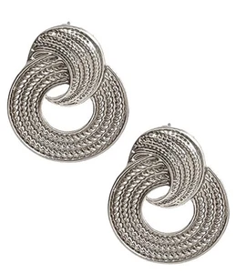 Pendientes Love Knot en tono plateado para mujer - Imagen 1 de 1