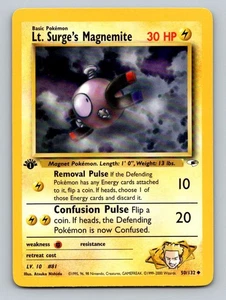 Lt. Surge's Magnemite (50) Uncommon Gym Heroes 050/132 1st Edition Vintage WotC - Picture 1 of 2