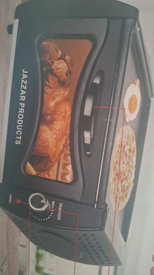 Elektrischer Mini-Backofen 15L – 2200W – 360° Heißluft – schwarz  - Bild 1 von 1