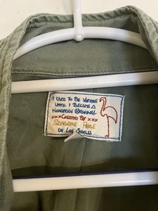 SANDRINE ROSE/ Free People color: Moss Green OVERSIZED Jacket size:Small - Picture 1 of 9