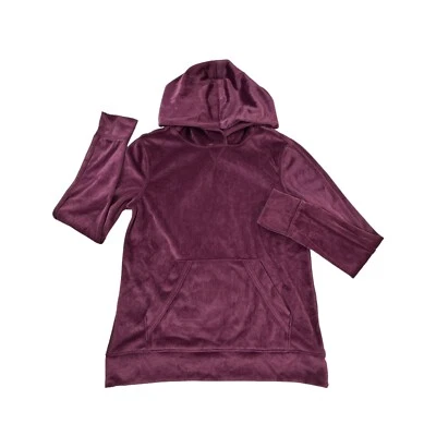 Ivivva By Lululemon Set To Go Terciopelo Sudadera con Capucha Pullover Magenta Niñas 12 Chándal Foto 1 de 4