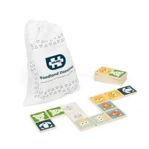 Bigjigs Toys Woodland Animal Dominoes - 28 piezas Animales de madera Viaje Educativo - Imagen 1 de 6