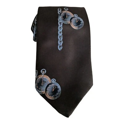 Relojes de Colección 4x56 Poliéster Marrón Corbata Bordados Azul Bronce EE. UU. Steampunk Foto 1 de 4