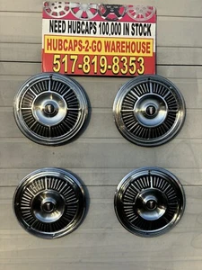1965 Plymouth Fury Black Hubcaps 4 14”Beautiful RareOem P/N2533040 Hollander 574 - Picture 1 of 9